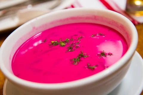 Cold borscht Foto stock