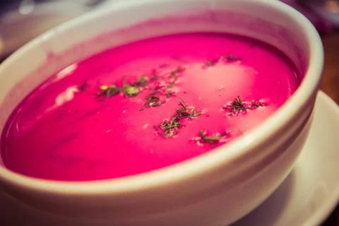 Cold borscht Stock Photos