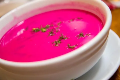 Cold borscht Stock Photos