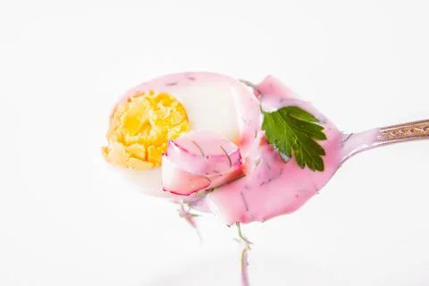 Cold borscht Stock Photos