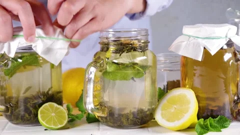 Cold brew tea Stock Footage 197301261
