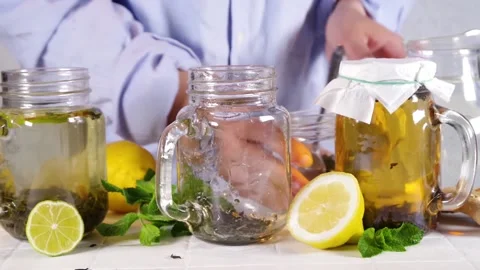Cold brew tea Stock Footage 197301267