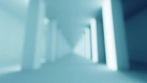 Cold Bright Corridor Bokeh Illustrazione stock