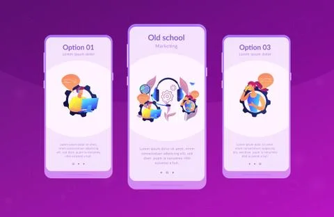 Cold calling app interface template. Stock Illustration