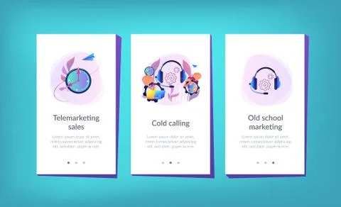 Cold calling app interface template. イラスト素材