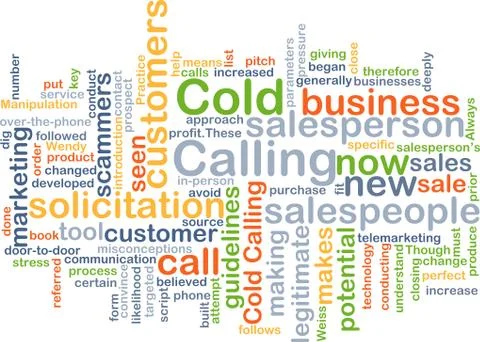 Cold calling background concept Stock Illustration