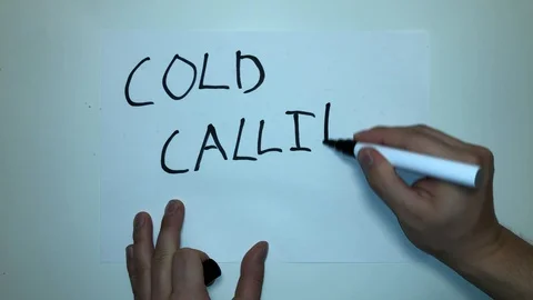 Cold Calling Business Terms Words Written on Paper 4K Presentation Stock Footage 115513336