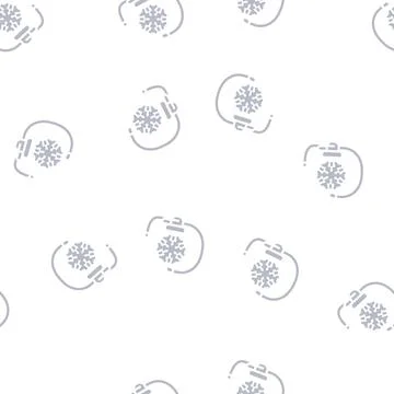 Cold calling glyph vector seamless pattern Illustrazione stock