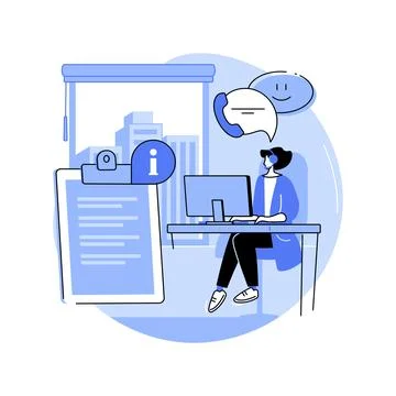 Cold calling isolated cartoon vector illustrations. Stock Illustration