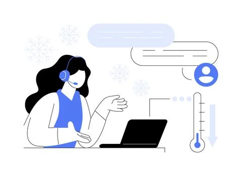 Cold calling isolated cartoon vector illustrations. Stock Illustration