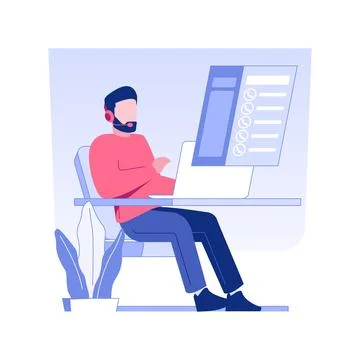 Cold calling isolated concept vector illustration. Ilustración de archivo