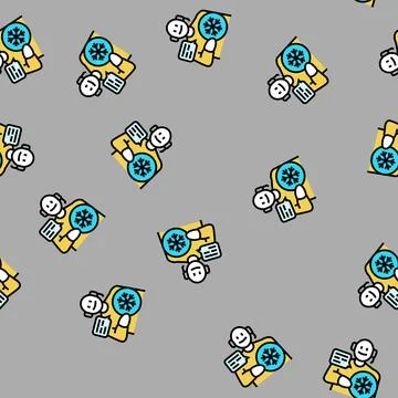 Cold calling lead vector seamless pattern Stock Illustration