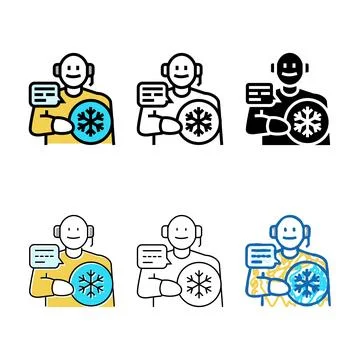 Cold calling minimal lead color icon vector Illustrazione stock