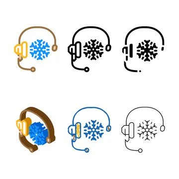 Cold calling mix color icon vector Stock Illustration