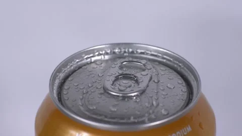A cold can of soda pop rotating Stock Footage 240924386