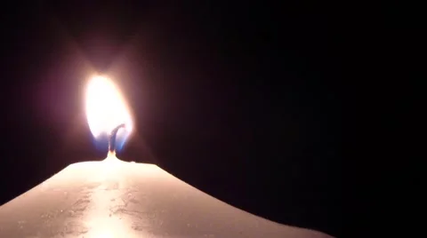 Cold Candle Stock Footage 46980776