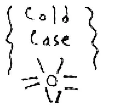 Cold case handwritten note text concept with handwritten, investigation Stock Illustration