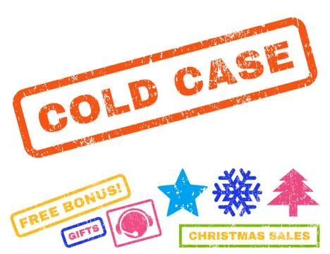 Cold Case Text Rubber Seal Stamp Watermark with Bonus Stock Illustration