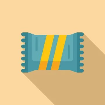 Cold cereal snack icon flat vector. Sack food product 스톡 일러스트