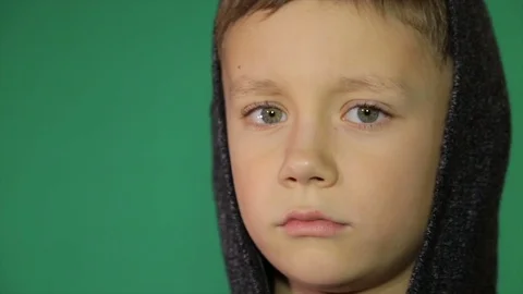 A cold child. The boy is coughing Stock Footage 84858107