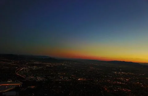 Cold City Sunset 写真素材