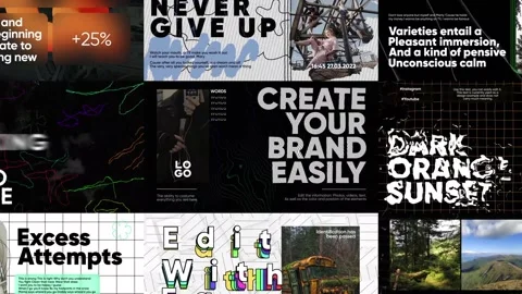 Cold-clean Typography After Effects stock