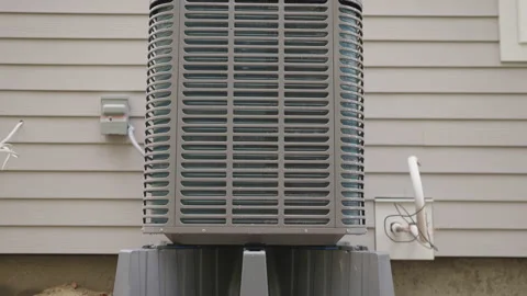 Cold Climate Heat Pump tilt-jib up camera movement Stock Footage 164468436