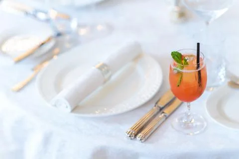 Cold cocktail appetizer on the table. Foto stock