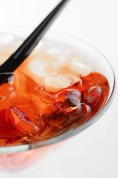 Cold cocktail on white background Stock Photos