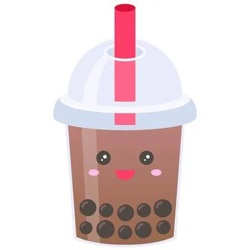 Cold coffee, Bubble tea vector illustration 스톡 일러스트