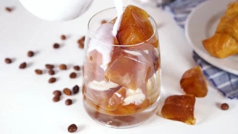 Cold coffee cocktail Stock Footage 197129217
