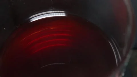 Cold coffee with flavored red color black rotates 360 degrees, at 4k resolution Stock Footage 248618891