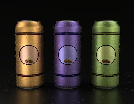 Cold Coffee Flavors Stock Illustration