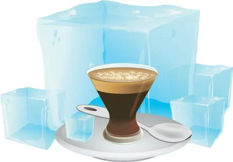 Cold coffee Stock Illustration
