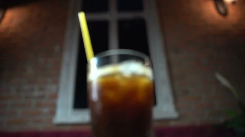 Cold Coke in parallax motion on the table  Stock Footage 91839537