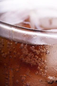 Cold cola with ice Stock Photos