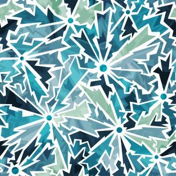Cold color cracks seamless pattern Stock Illustration