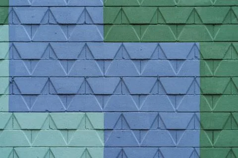 Cold colors pattern on a street wall Stock Photos