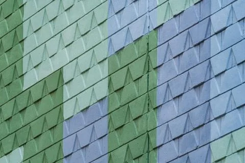 Cold colors pattern on a street wall Stock Photos