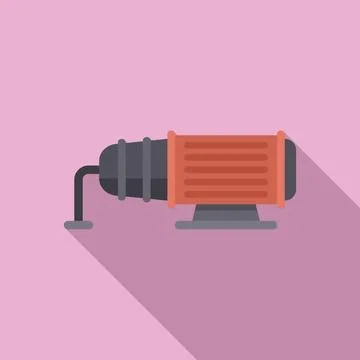 Cold compressor icon flat vector. Air machine Ilustração Stock