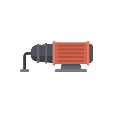 Cold compressor icon flat vector. Air machine Ilustração Stock