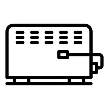 Cold convector icon outline vector. Electric radiator Illustrazione stock