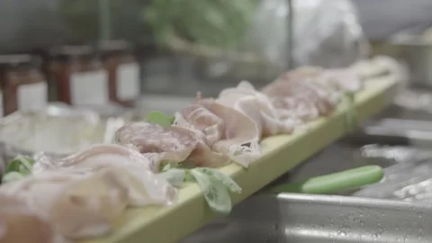 Cold cuts and cold cuts, haute cuisine, appetizer 動画素材 132464444