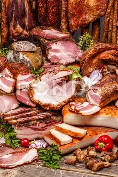 Cold cuts concept Stock Photos
