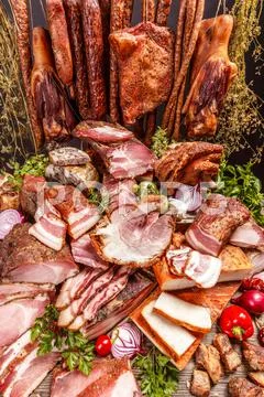 Cold cuts concept Stock Photos