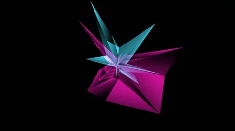 Cold Dancing Holographic Crystals Stock Footage 65425537