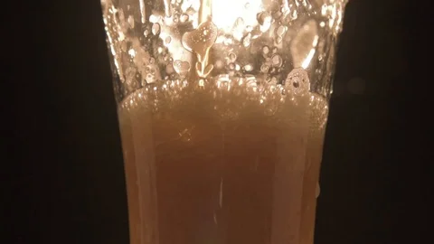 Cold dark beer in a glass with drops of water. Stock Footage 90487367