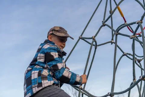 Cold day at playground Stock Photos