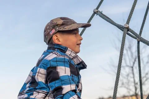 Cold day at playground Stock Photos
