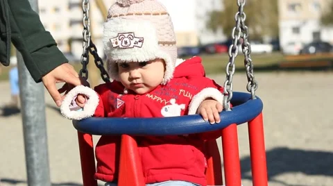 Cold Day Swing Time Stock Footage 44131473